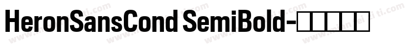 HeronSansCond SemiBold字体转换